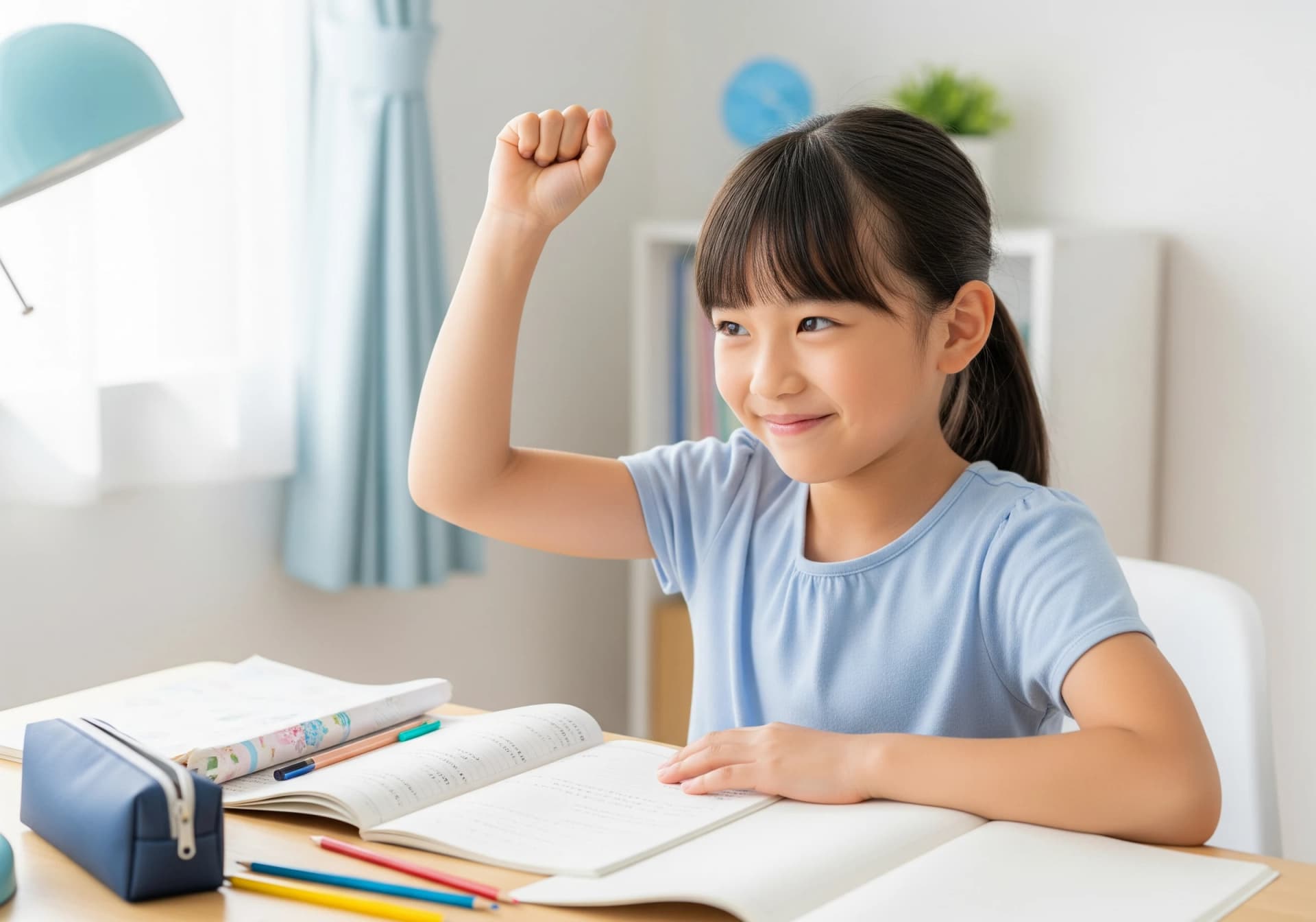学習に取り組む小学生